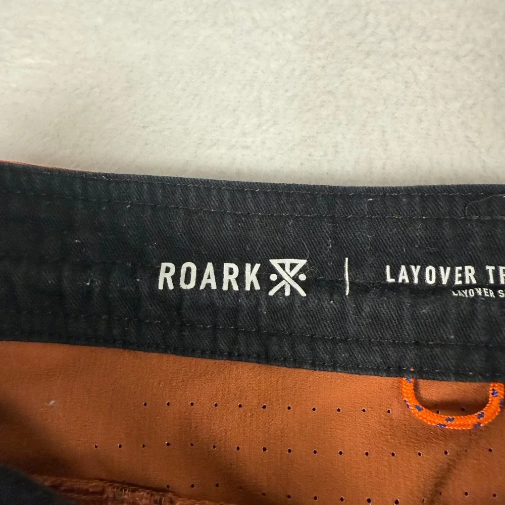 Roark Layover Traveler Shorts Mens 30 Rust Orange Cotton Gorpcore Utility Travel